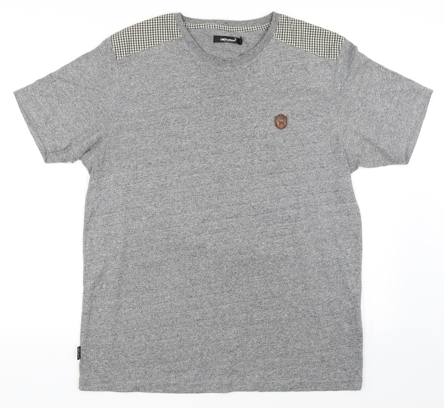 One True Saxon Mens Grey    T-Shirt Size L