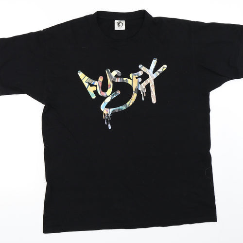Fusey Mens Black    T-Shirt Size M