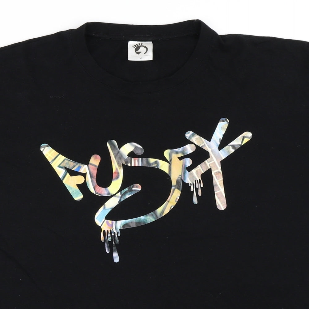 Fusey Mens Black    T-Shirt Size M