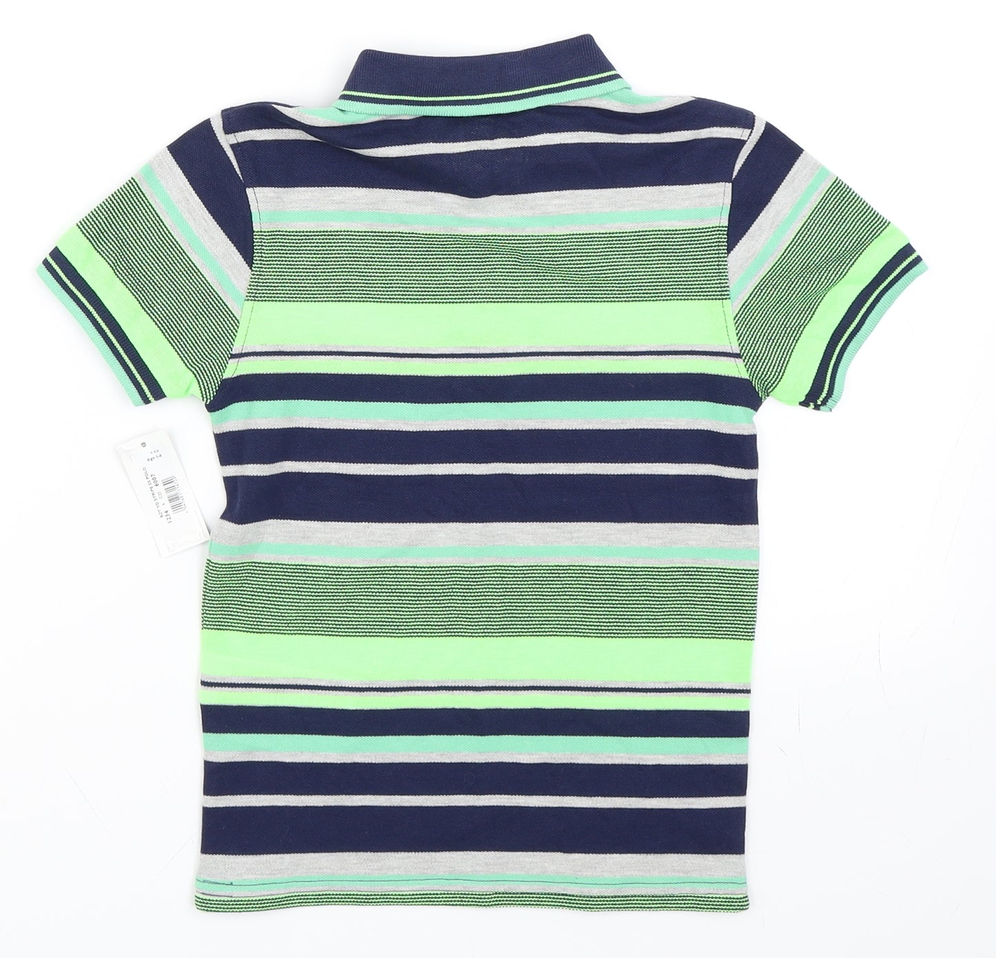 Blue Zoo Boys Green Striped  Basic Polo Size 5-6 Years