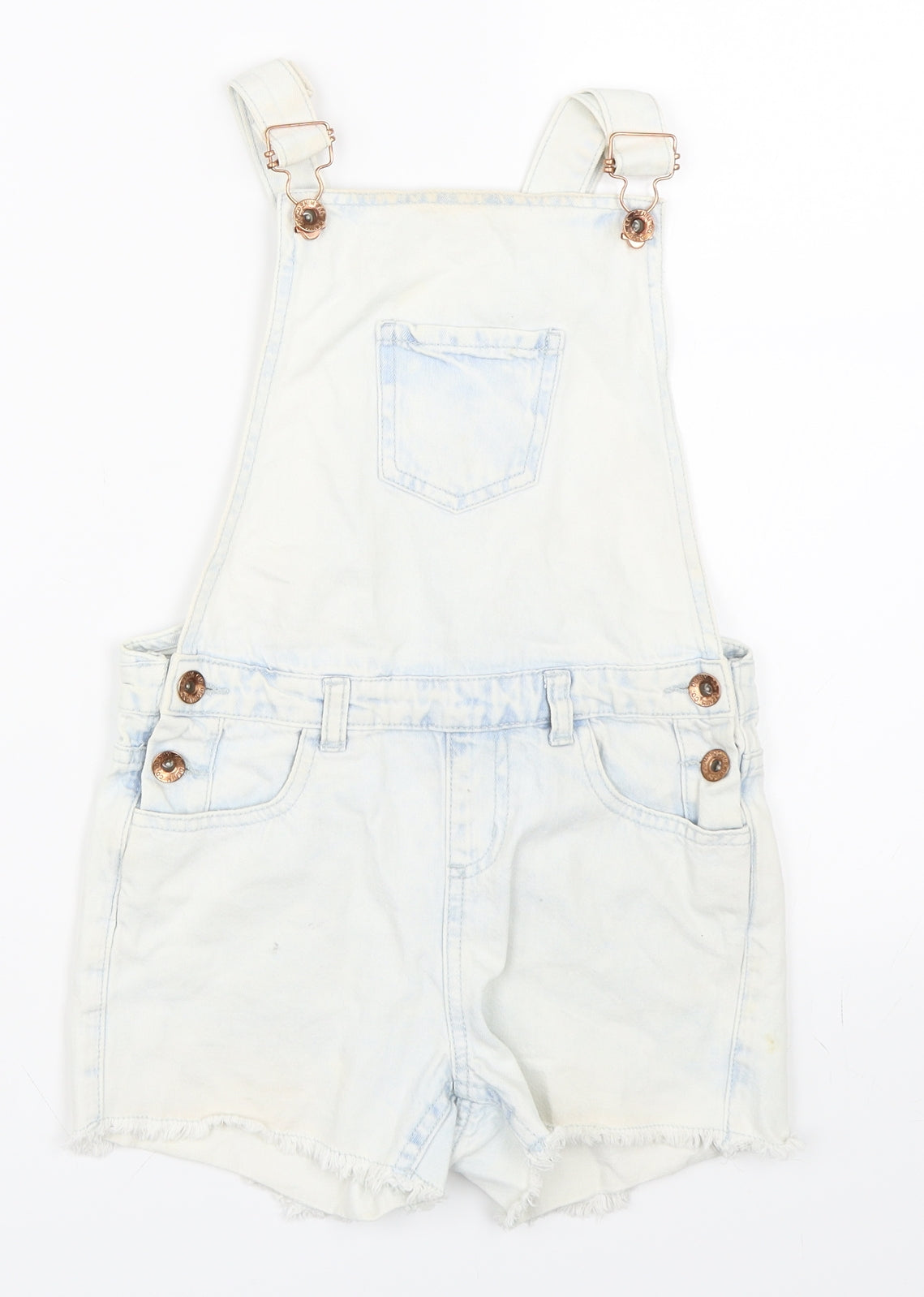 Primark Girls Blue  Denim Dungaree One-Piece Size 8-9 Years