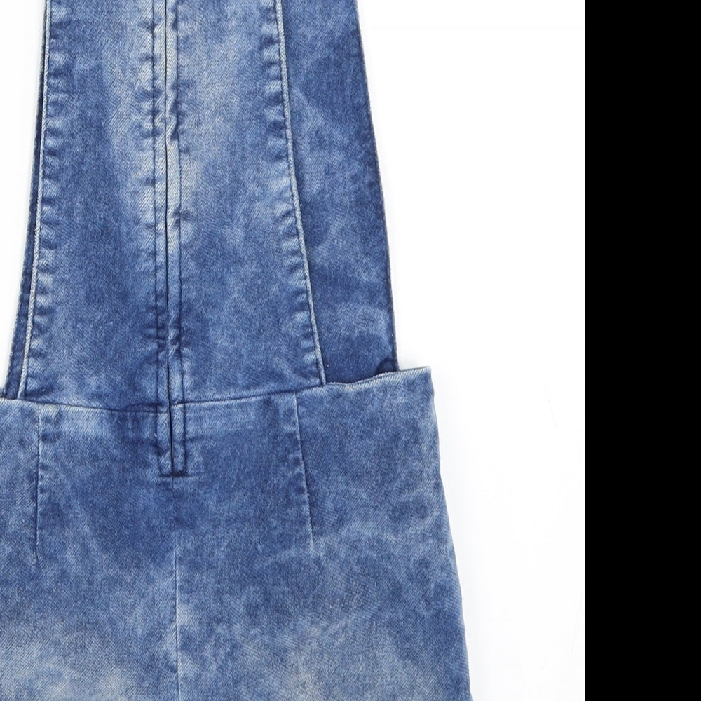 F&F Girls Blue  Denim Pinafore/Dungaree Dress  Size 7-8 Years