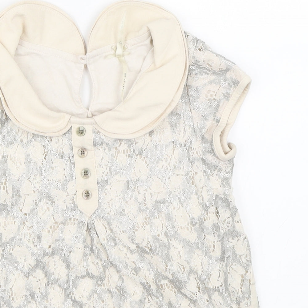 NEXT Girls Beige   Skater Dress  Size 9 Years