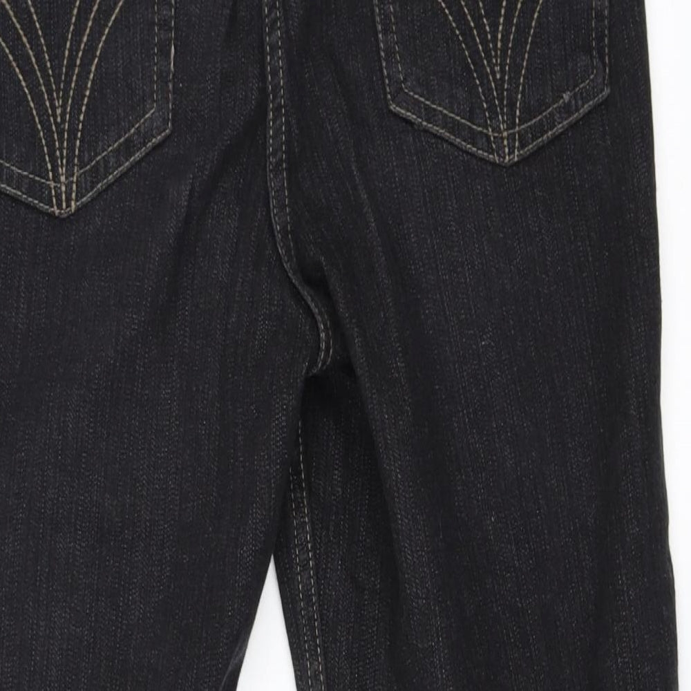 TU Womens Black  Denim Cropped Jeans Size 10 L22 in