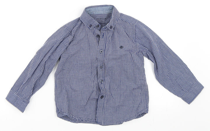 Primark Boys Blue Check Basic Button-Up Size 2-3 Years