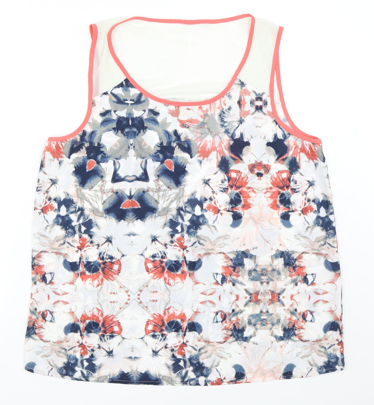 Only Womens Blue Floral  Basic Tank Size 42