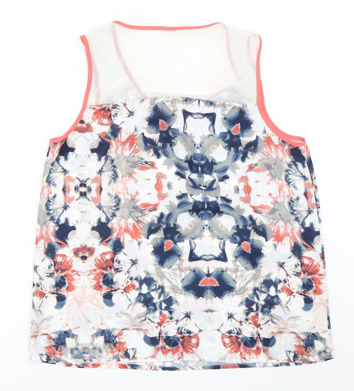 Only Womens Blue Floral  Basic Tank Size 42