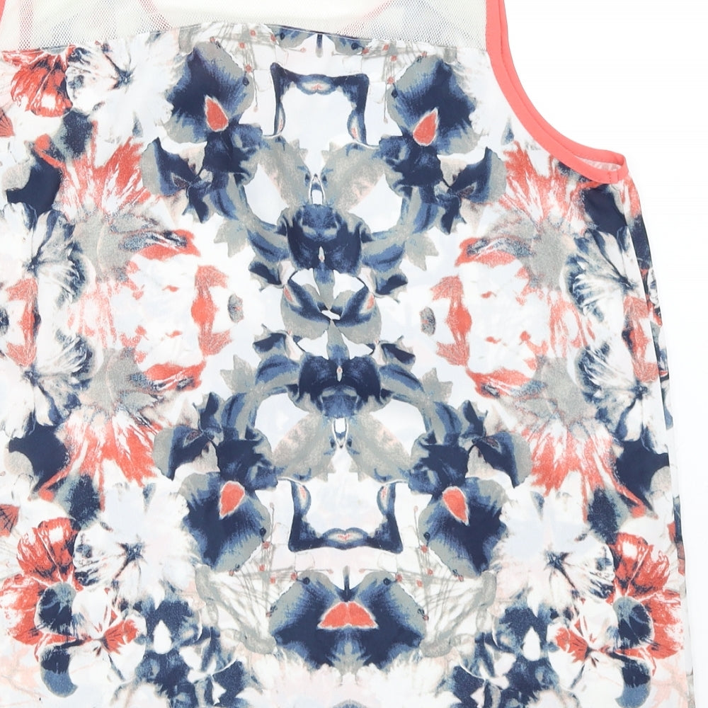 Only Womens Blue Floral  Basic Tank Size 42