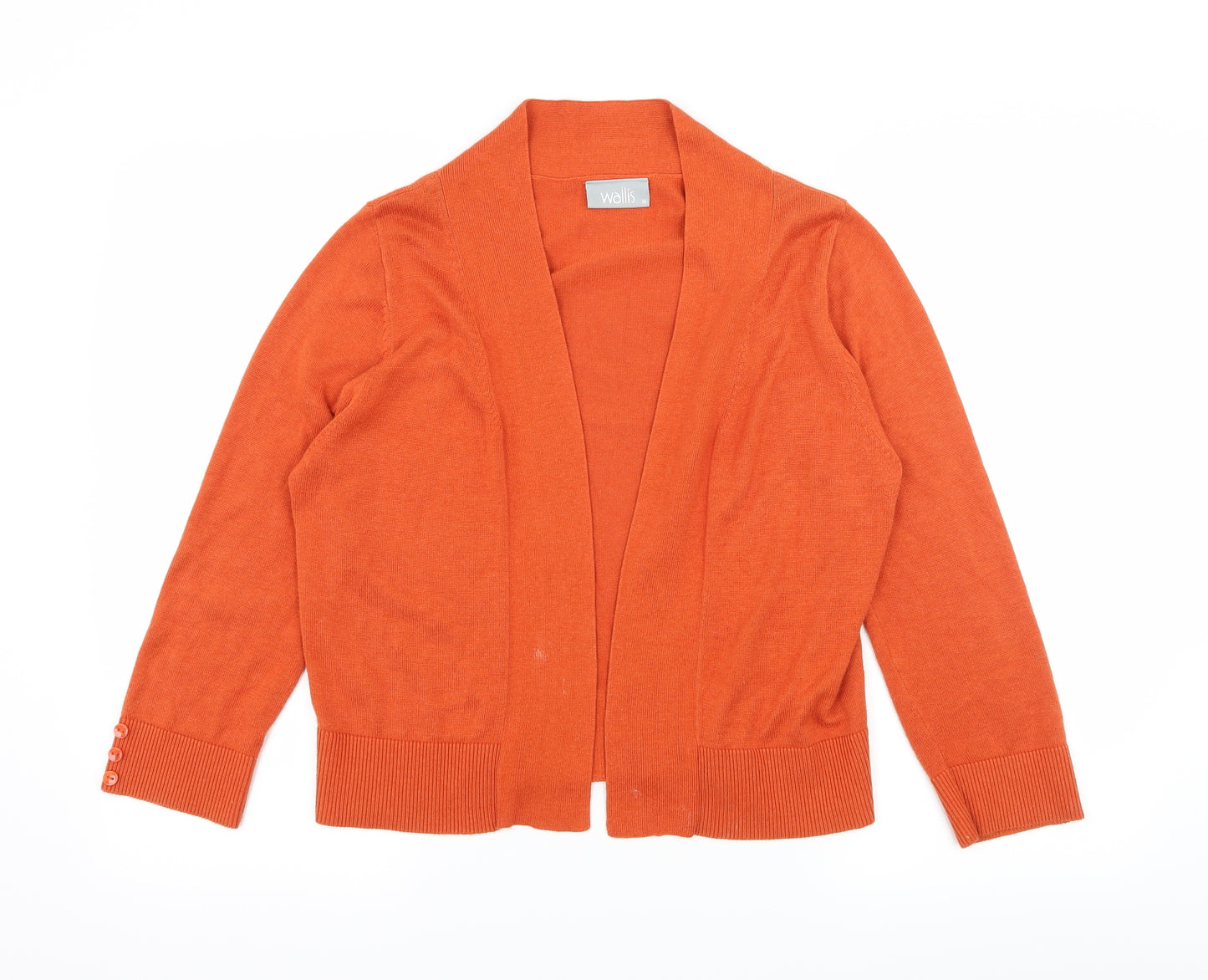 Wallis Womens Orange  Knit Cardigan Jumper Size M