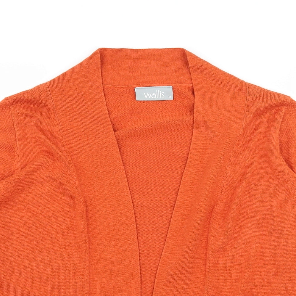 Wallis Womens Orange  Knit Cardigan Jumper Size M