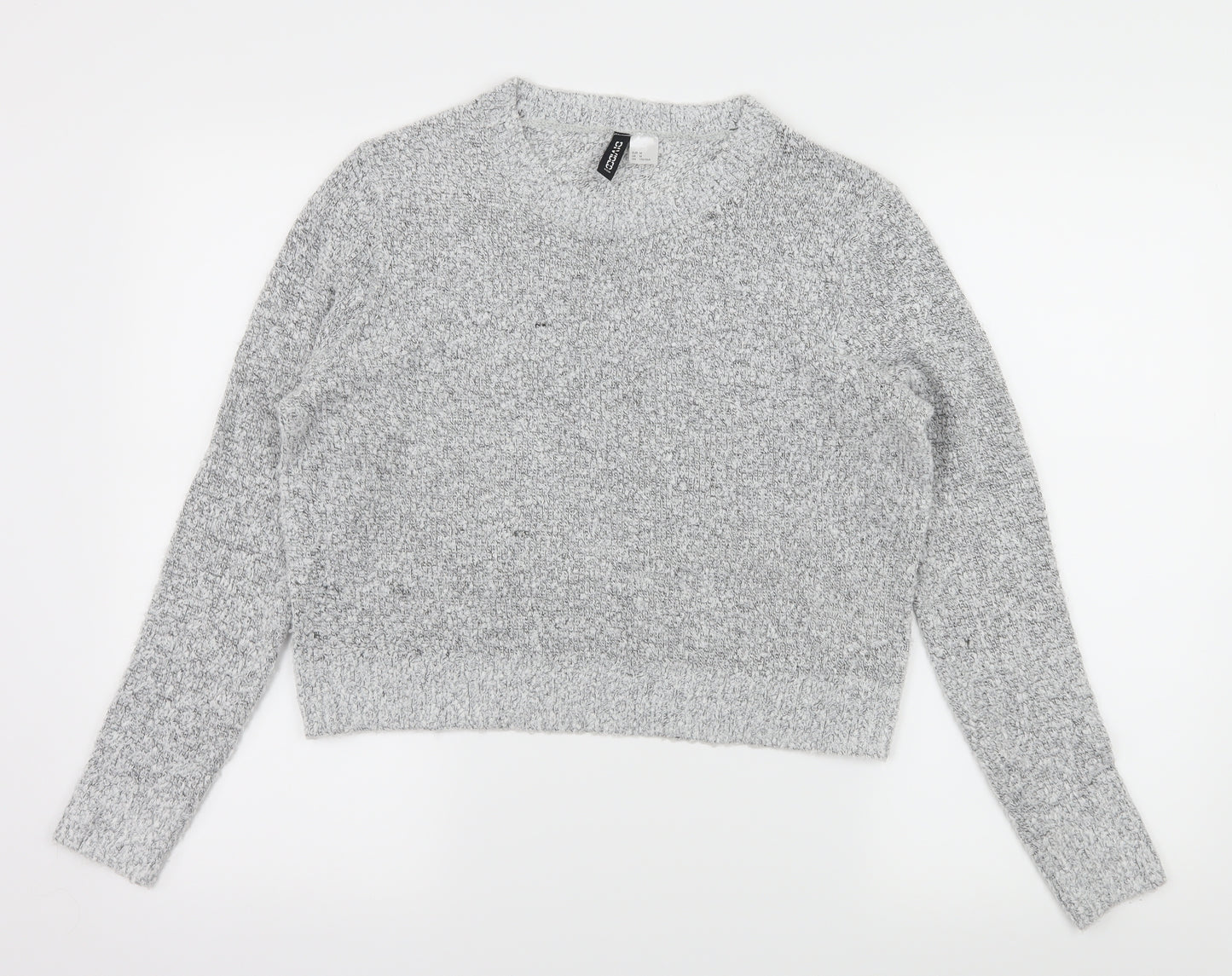 H&M Womens Grey  Knit Pullover Jumper Size M