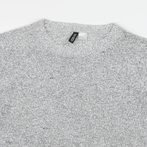 H&M Womens Grey  Knit Pullover Jumper Size M