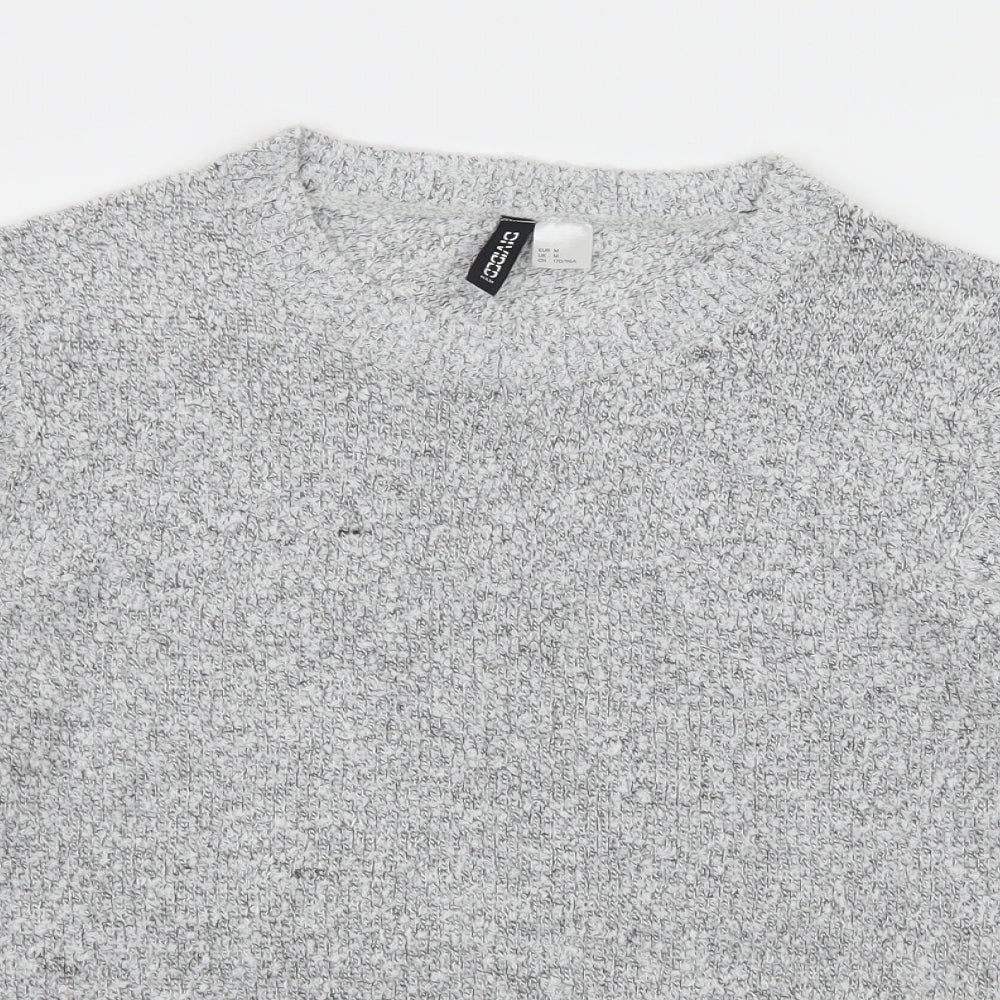 H&M Womens Grey  Knit Pullover Jumper Size M