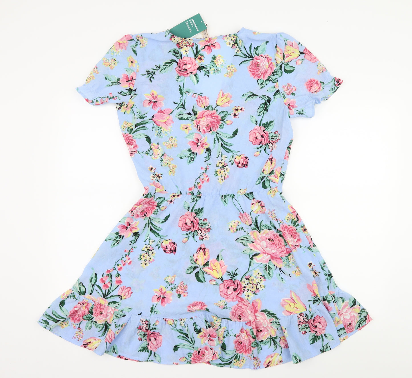 H&M Womens Blue   Skater Dress  Size 12