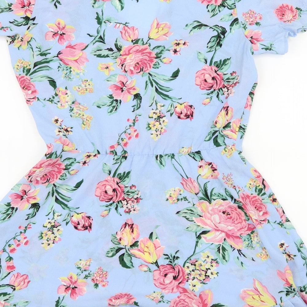 H&M Womens Blue   Skater Dress  Size 12