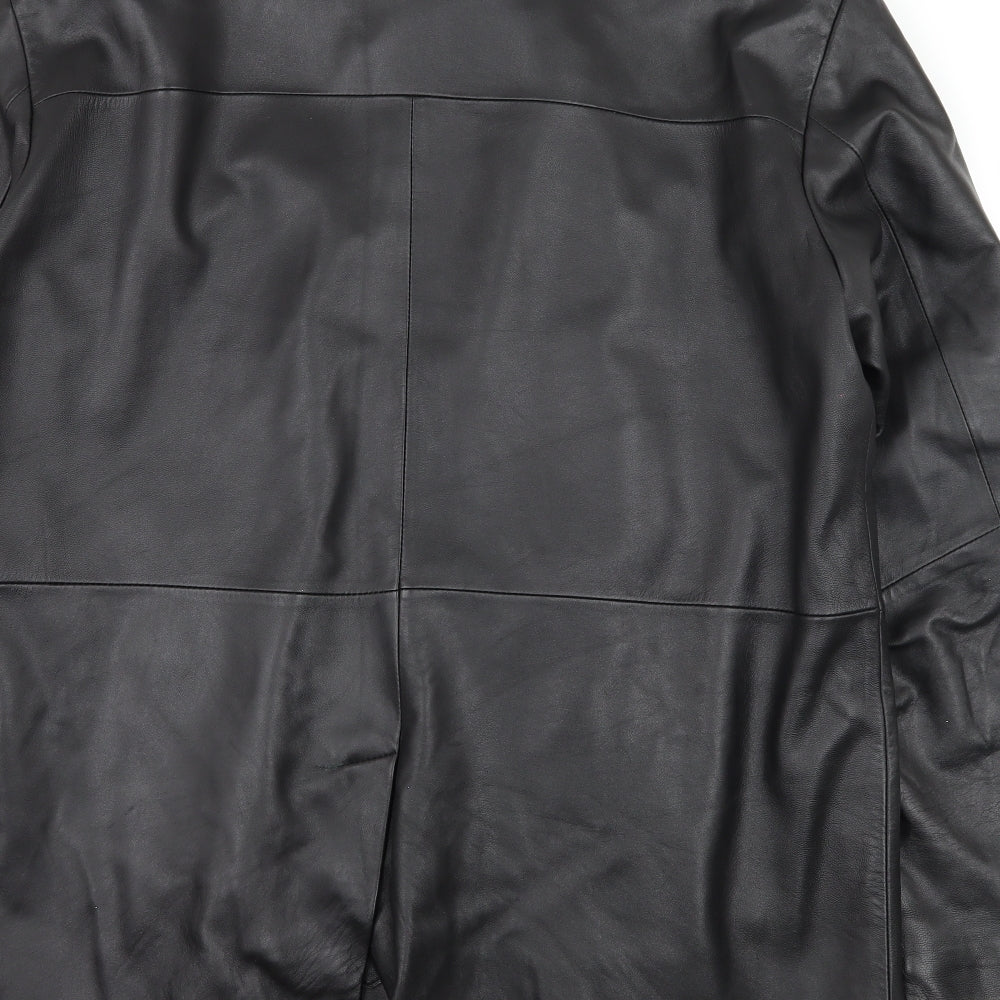 Zara Mens Black   Overcoat Coat Size L