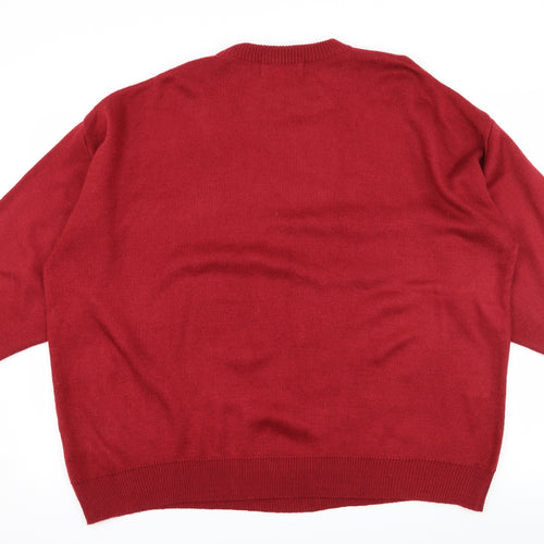 Classics Womens Red  Knit Pullover Jumper Size XL