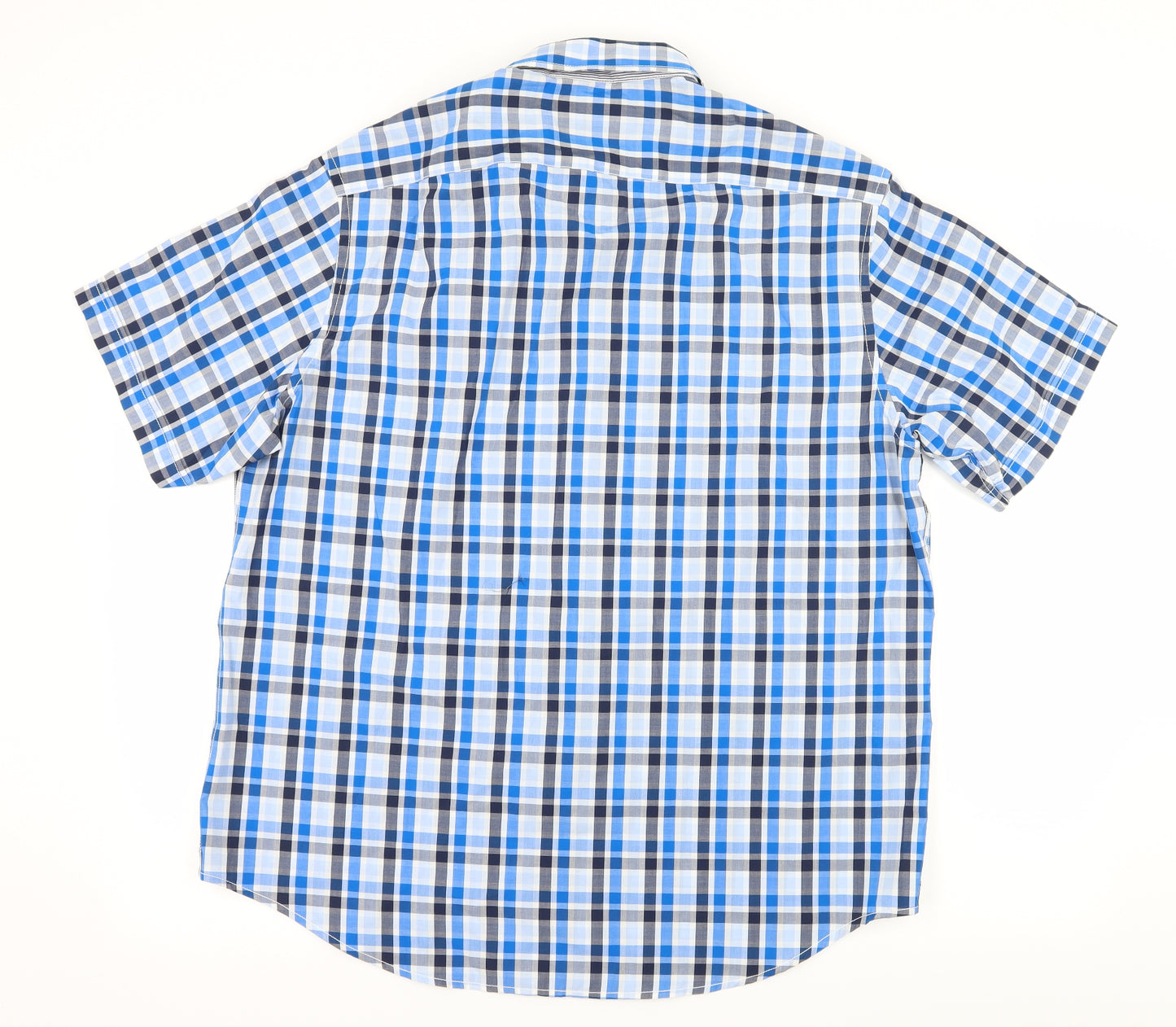Blue Harbour Mens Blue Check   Button-Up Size L