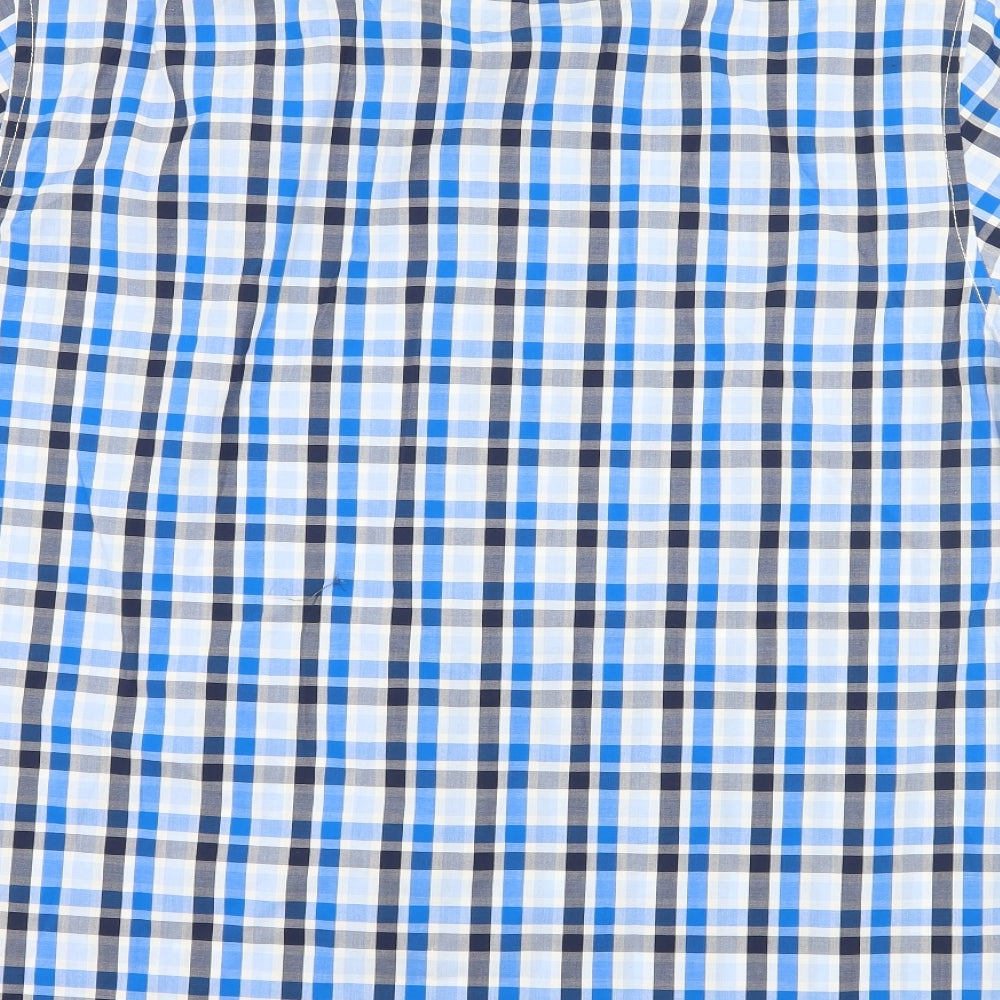 Blue Harbour Mens Blue Check   Button-Up Size L