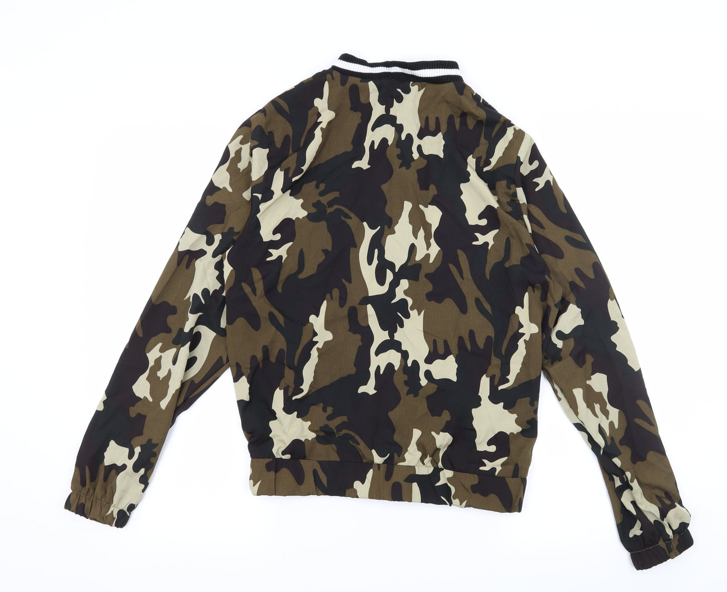 Atmosphere Womens Green Camouflage  Bomber Jacket Jacket Size 12