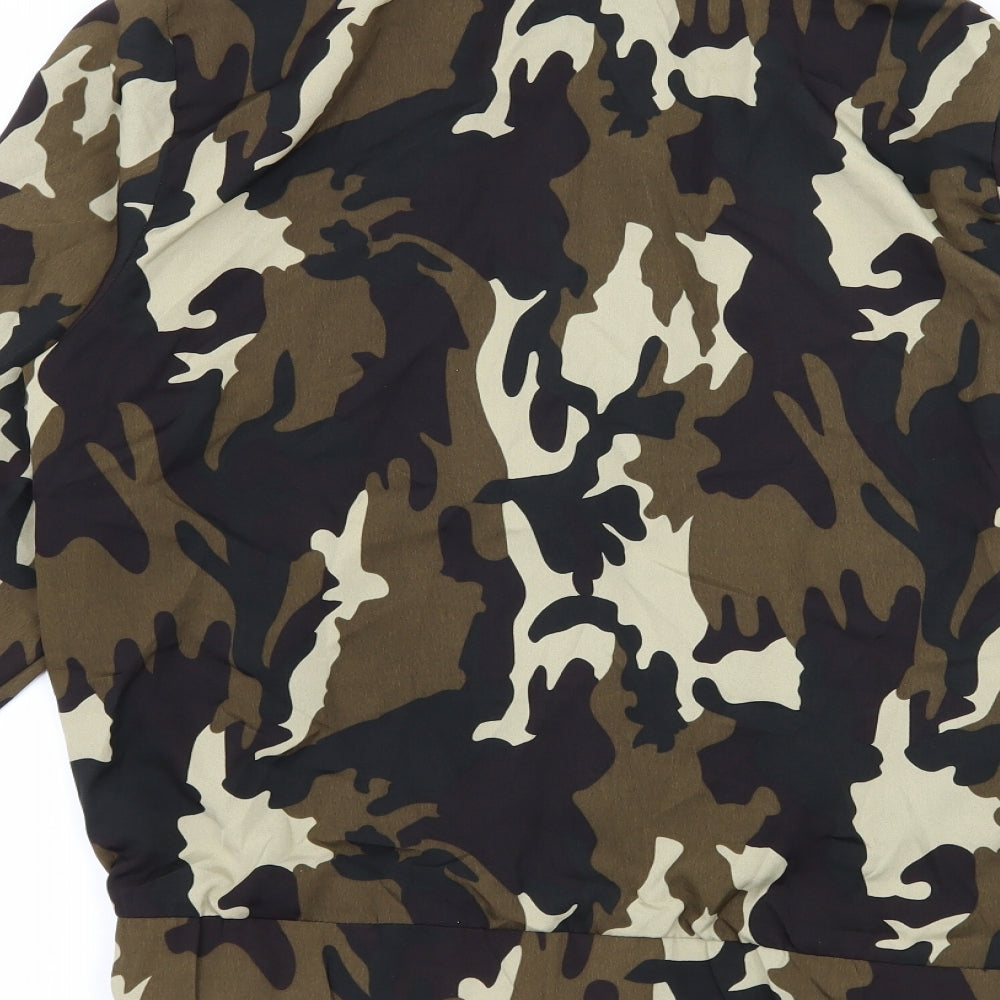 Atmosphere Womens Green Camouflage  Bomber Jacket Jacket Size 12
