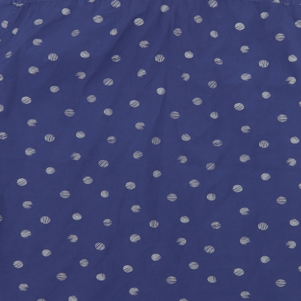 George Mens Blue Polka Dot   Button-Up Size 2XL