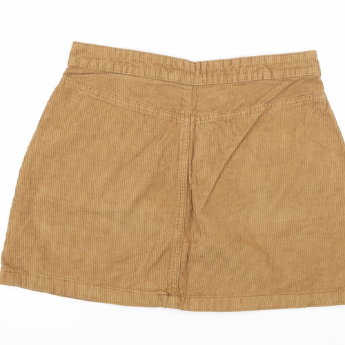Denim & Co. Womens Brown  Corduroy A-Line Skirt Size 12