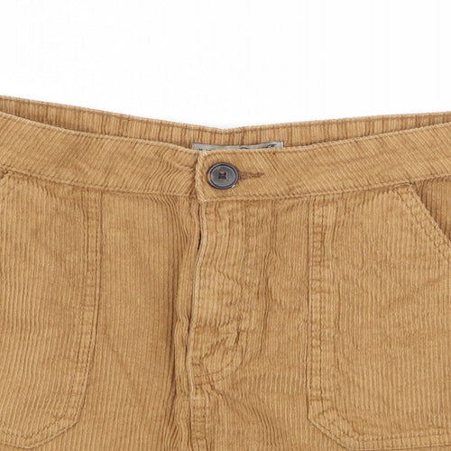 Denim & Co. Womens Brown  Corduroy A-Line Skirt Size 12