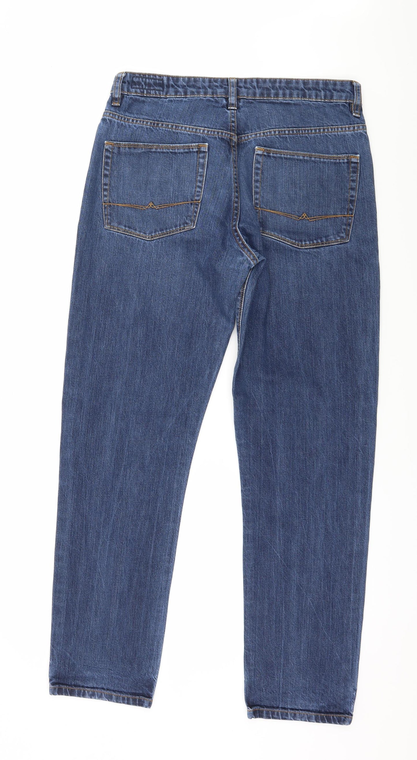 ASOS Mens Blue  Denim Straight Jeans Size 32 in L32 in