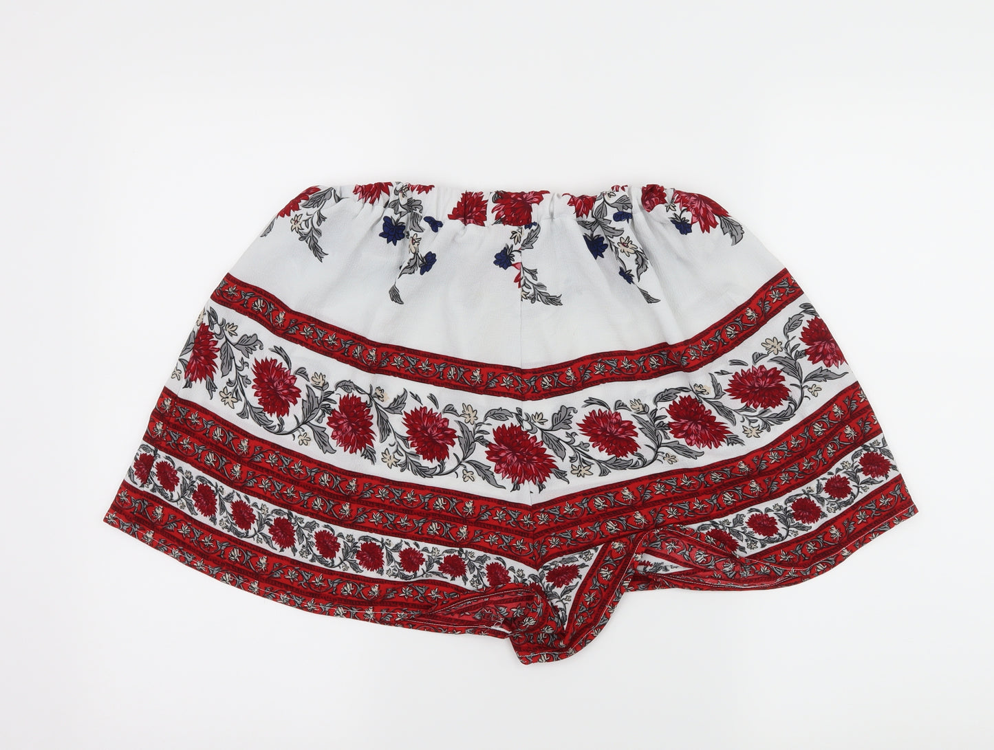 Love & Other things Womens White Floral  Hot Pants Shorts Size L