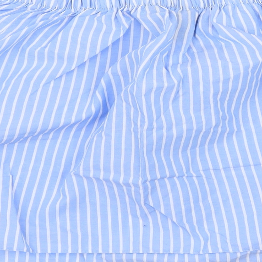 New Look Womens Blue Striped  Basic Blouse Size 12