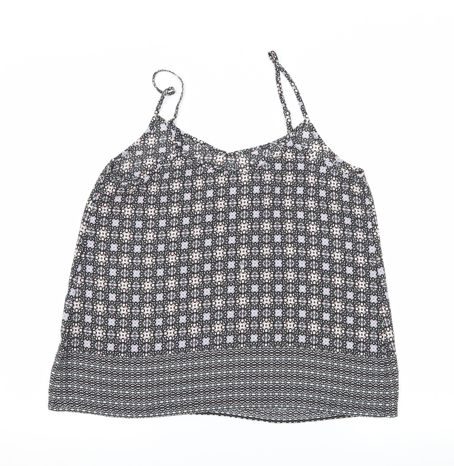 Atmosphere Womens Black Geometric  Camisole Tank Size 12