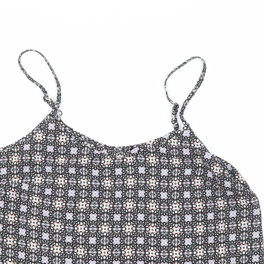 Atmosphere Womens Black Geometric  Camisole Tank Size 12