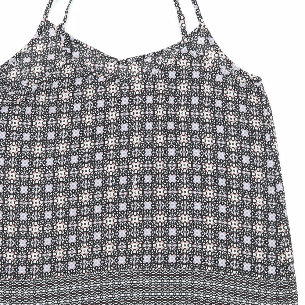 Atmosphere Womens Black Geometric  Camisole Tank Size 12