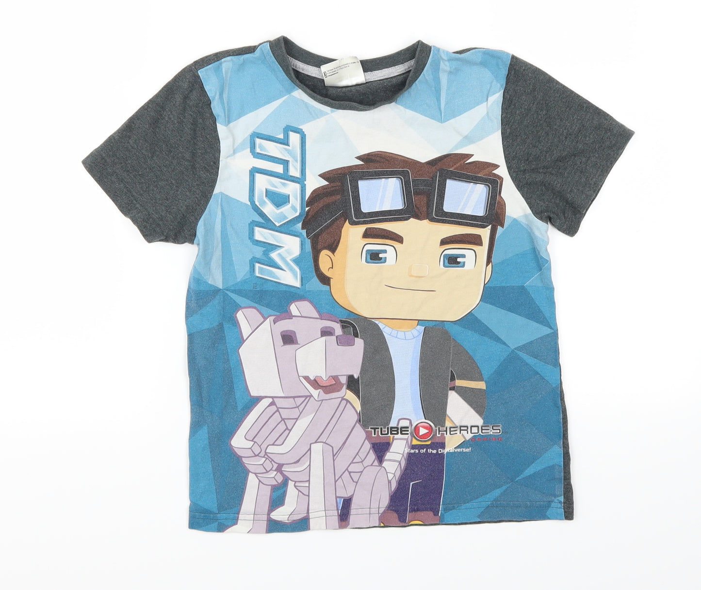 George Boys Grey   Basic T-Shirt Size 8-9 Years  - Tube Heroes