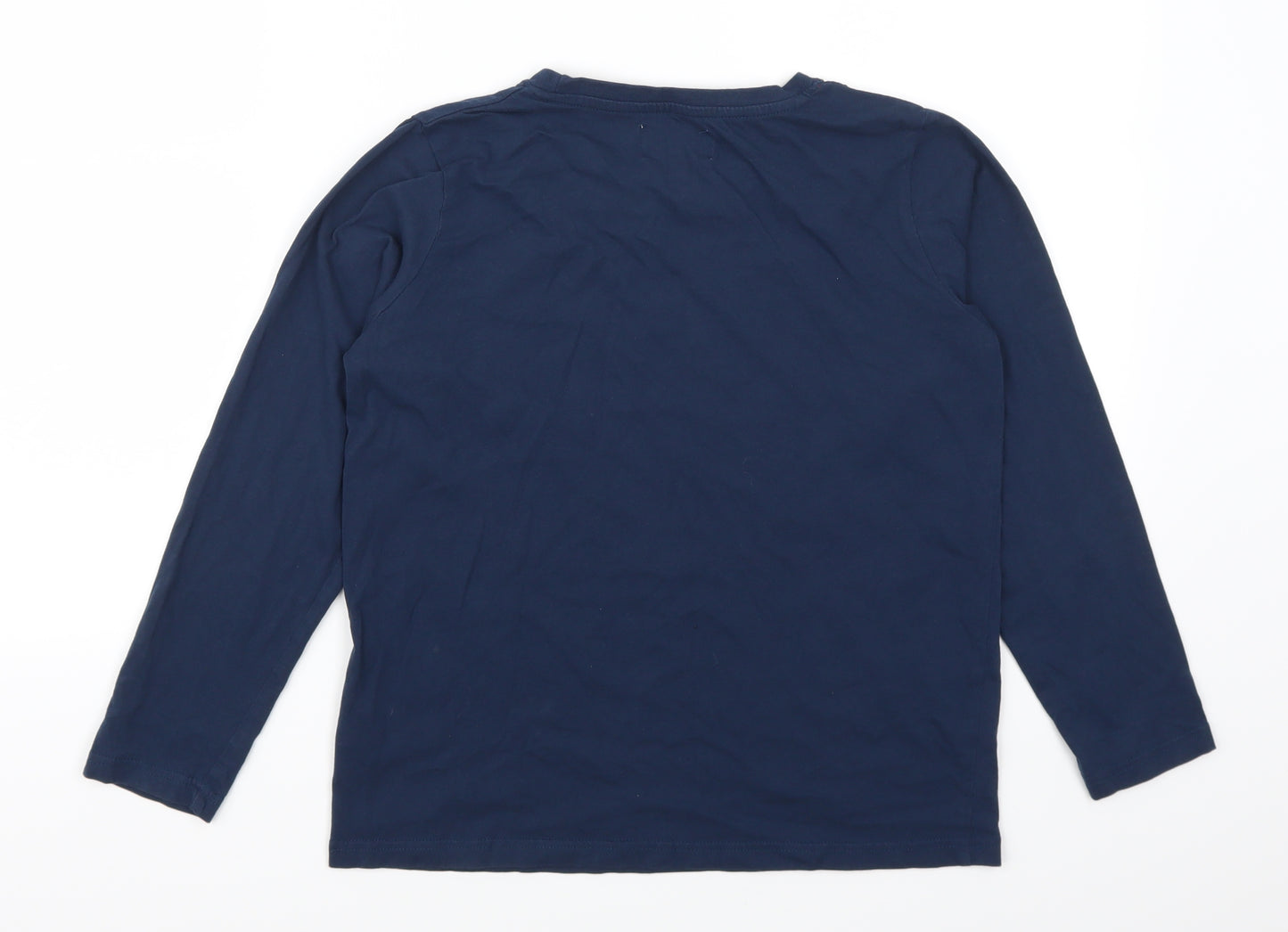 PJ Collections Boys Blue Solid   Pyjama Top Size 13-14 Years