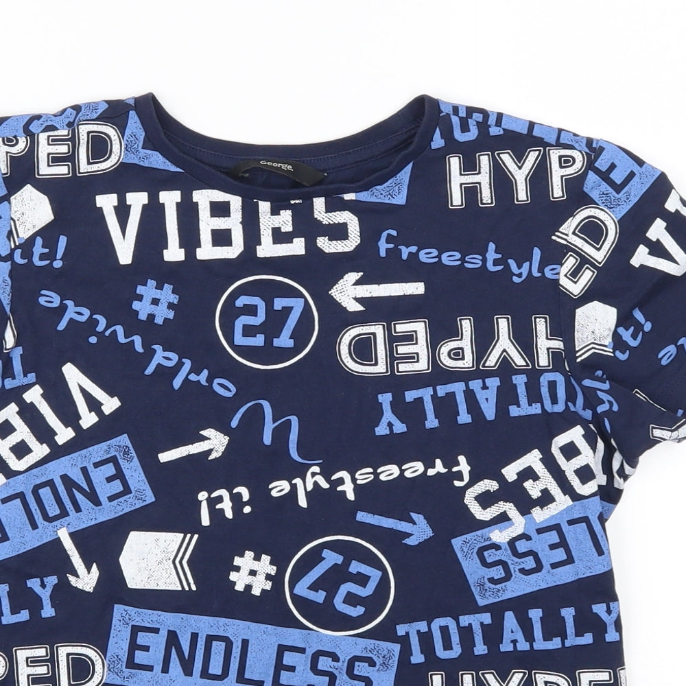 George Boys Blue   Basic T-Shirt Size 10-11 Years  - Endless Vibes