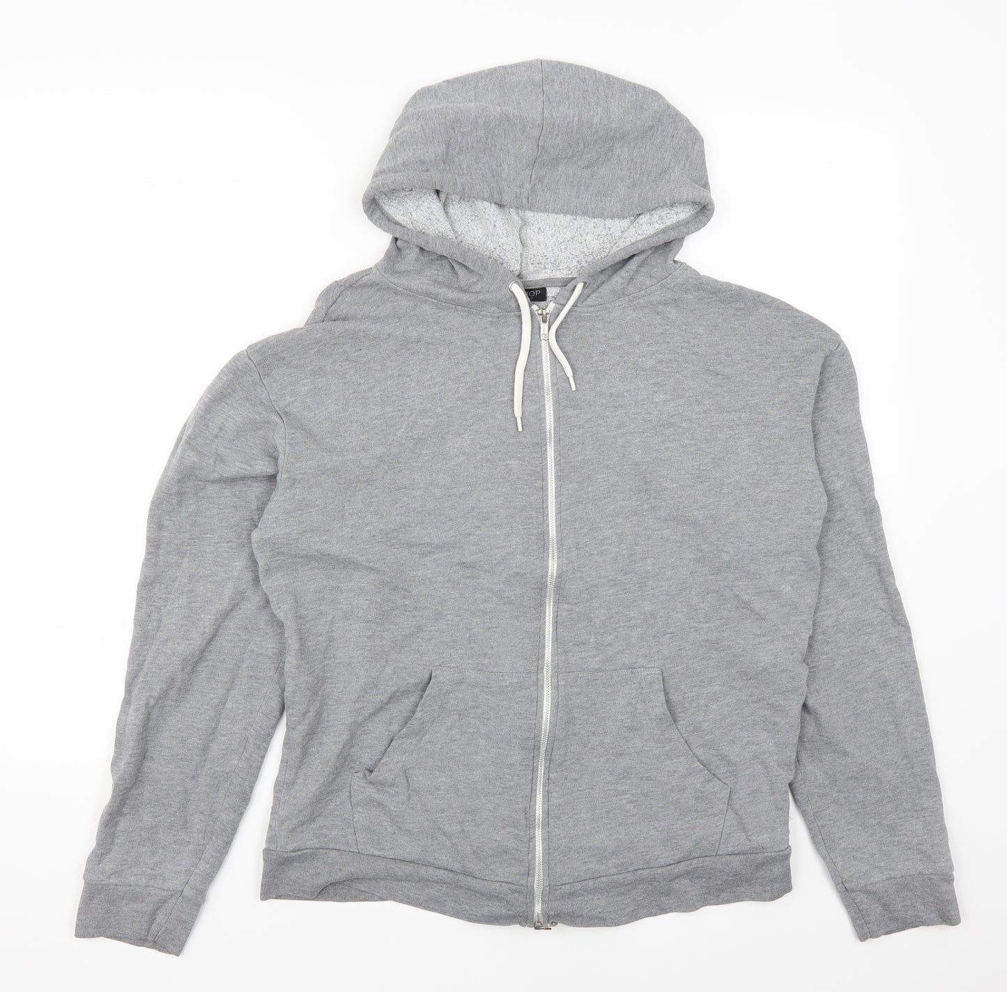 Topshop Womens Grey   Full Zip Hoodie Size 8