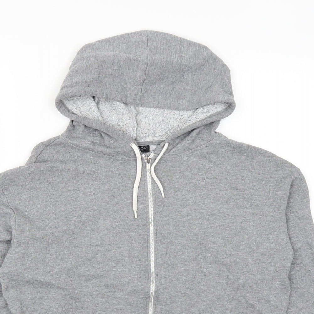Topshop Womens Grey   Full Zip Hoodie Size 8