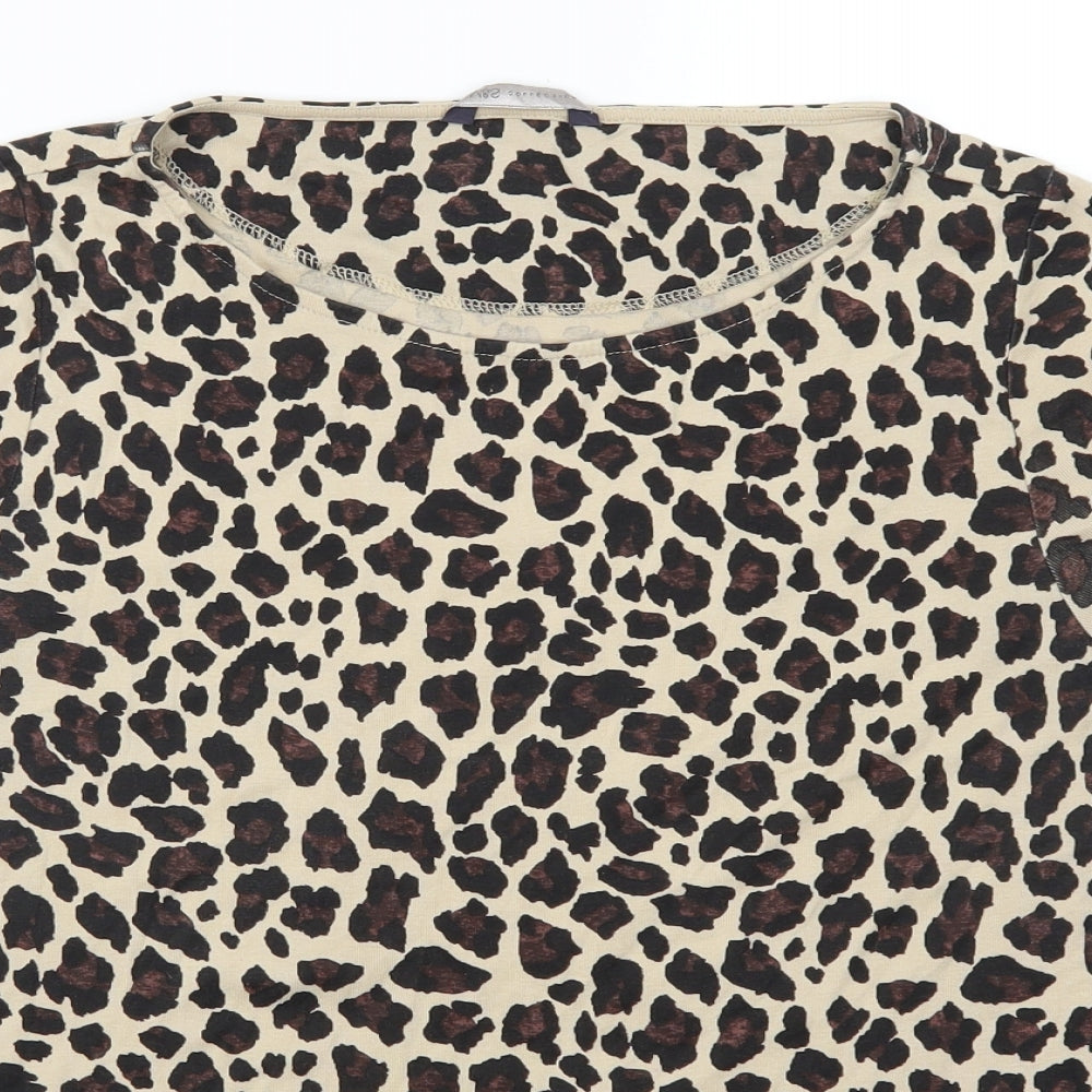 Marks and Spencer Womens Brown Animal Print  Basic T-Shirt Size 22