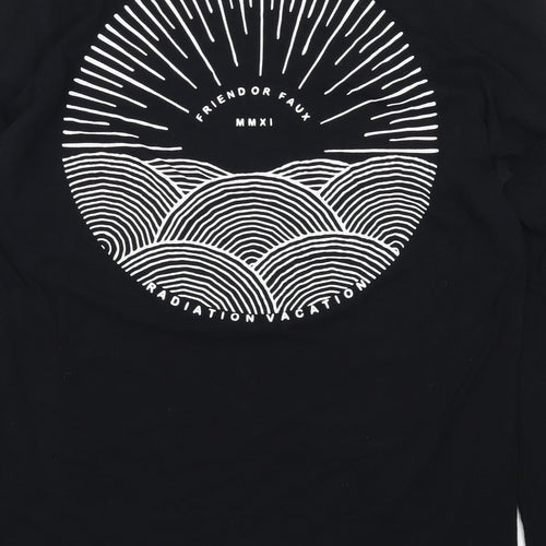 Friend or Faux Mens Black    T-Shirt Size L