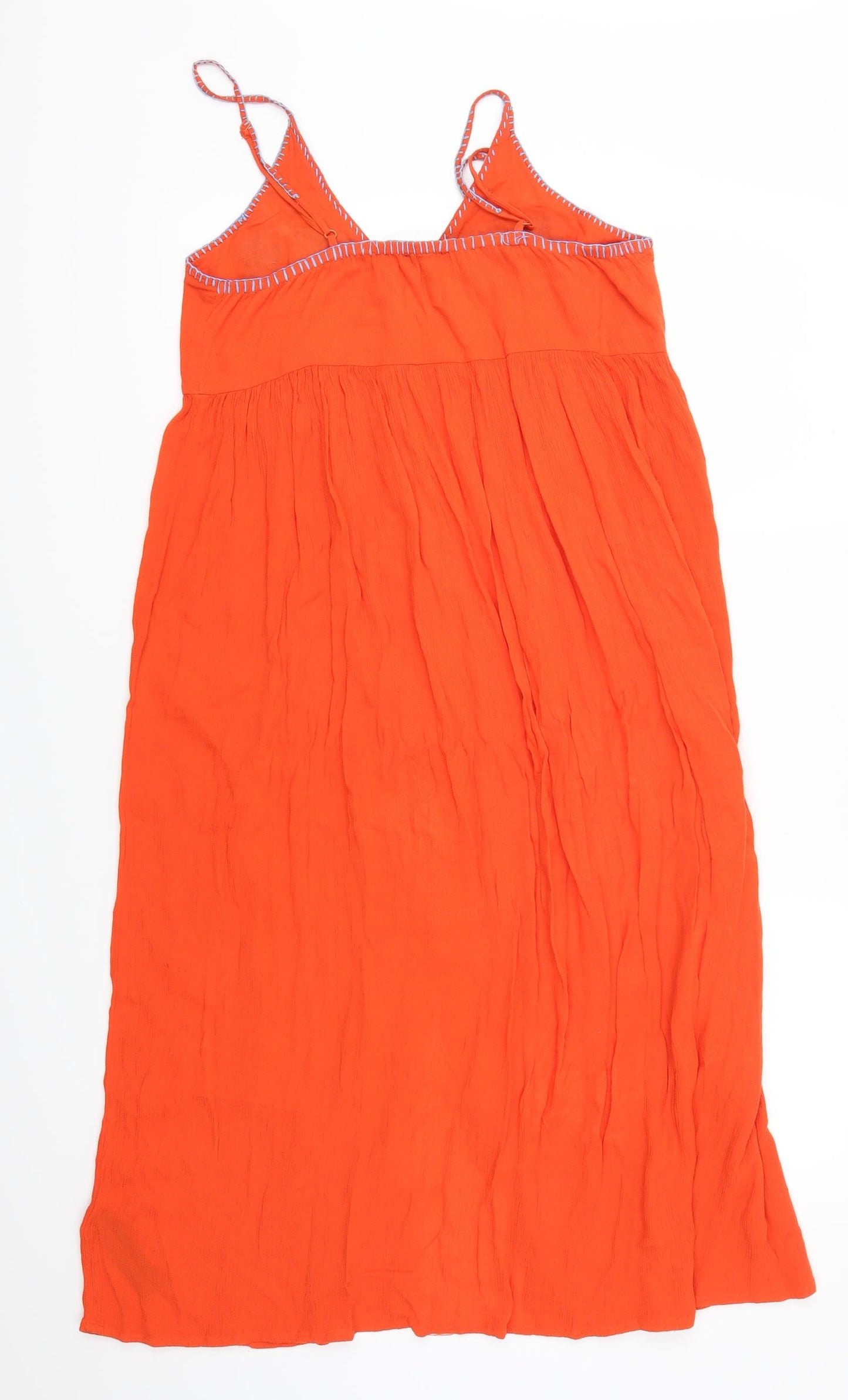 Topshop Womens Red Floral  Tank Dress  Size S