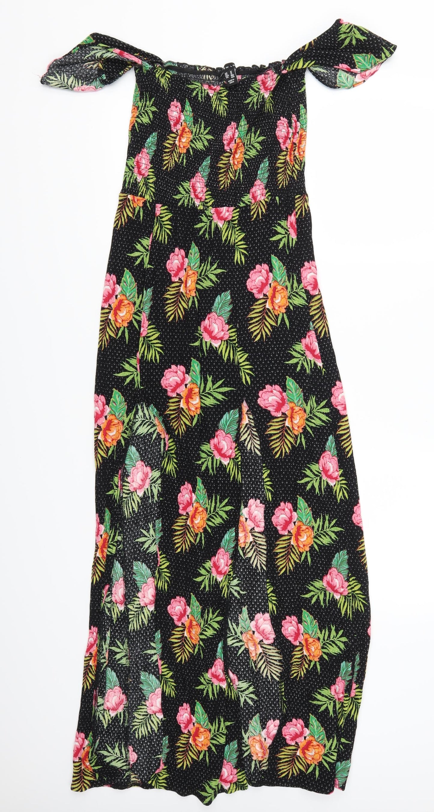 New Look Womens Multicoloured Floral  A-Line  Size M