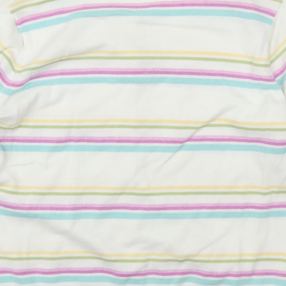 Marks and Spencer Womens Multicoloured Striped  Cardigan Jumper Size 14