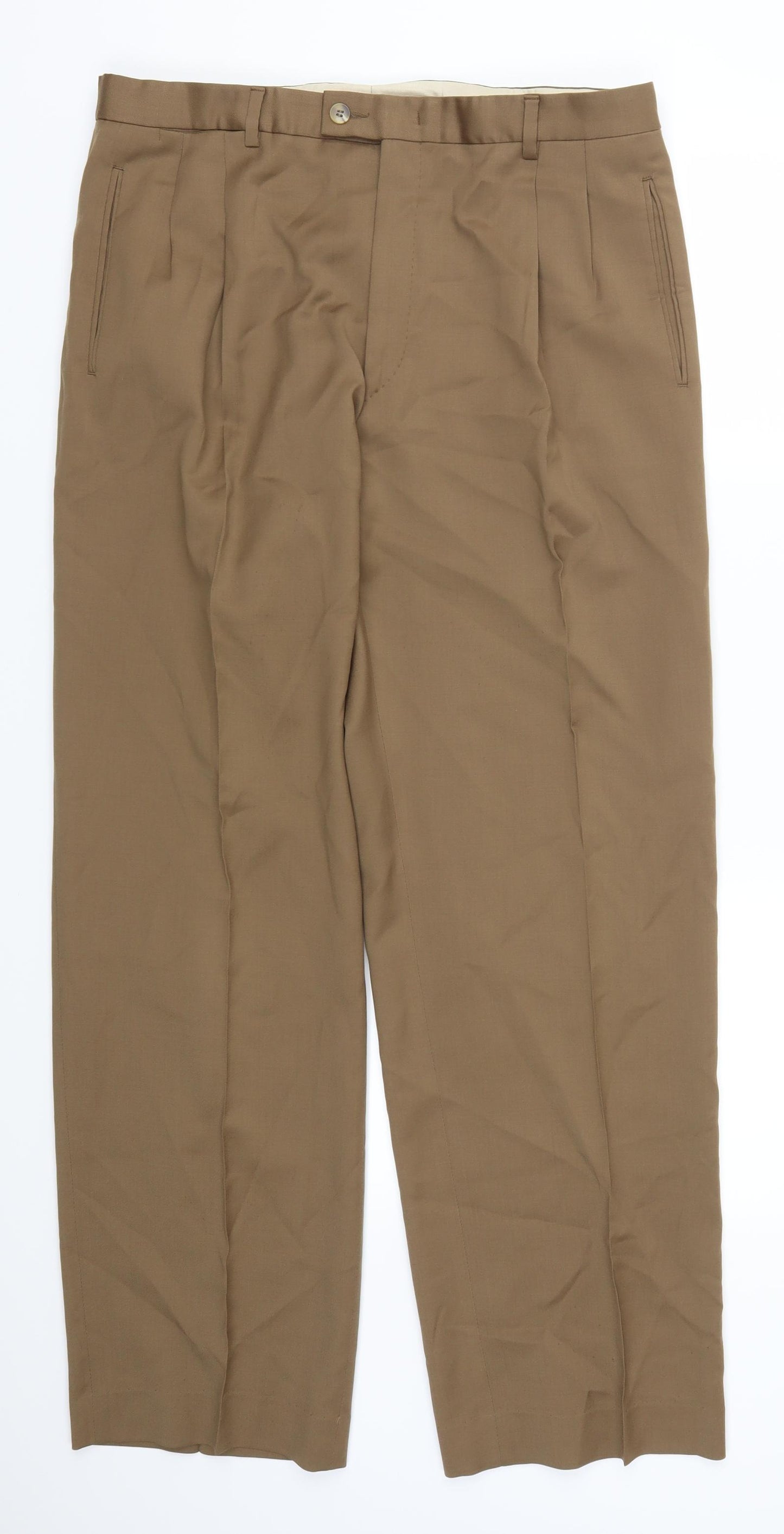 Preworn Mens Brown   Trousers  Size 34 L29 in