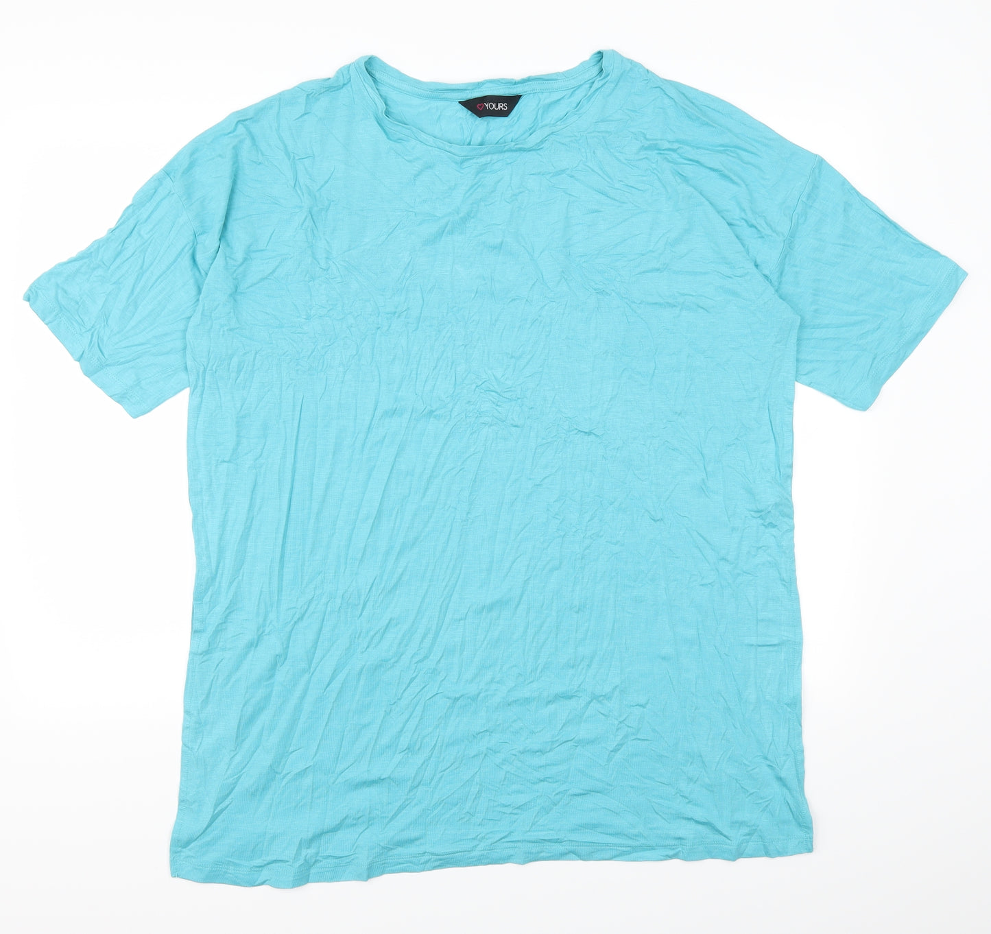 Yours Womens Blue   Basic T-Shirt Size 16