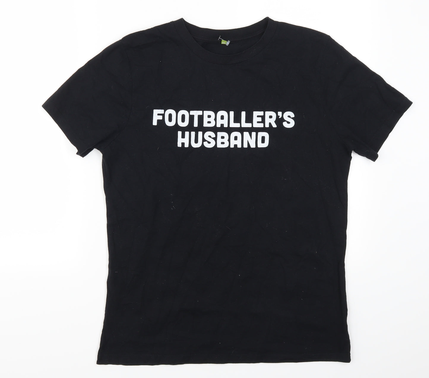 Preworn Mens Black    T-Shirt Size M  - Footballers Husband