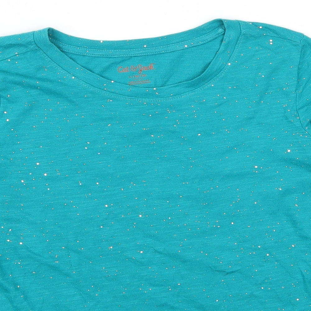 Cat & Jack Womens Blue   Basic T-Shirt Size 10