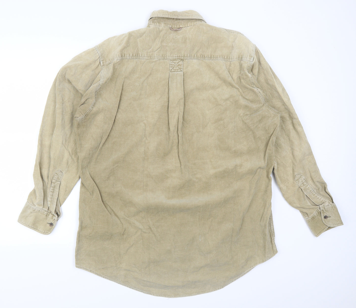 Timberland Mens Beige  Corduroy  Button-Up Size M