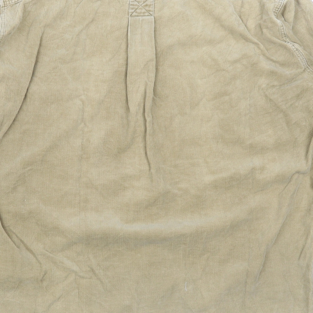 Timberland Mens Beige  Corduroy  Button-Up Size M